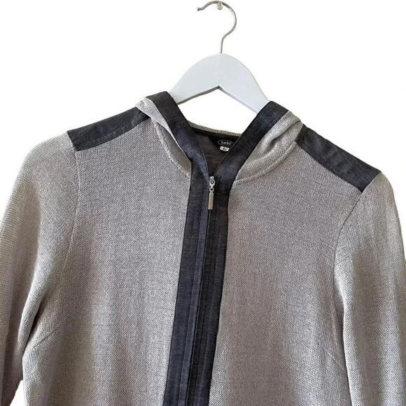 2 for $30 Tabit Front Zipper Lightweight Color Black Sweater SZ L - Picture 2 of 10